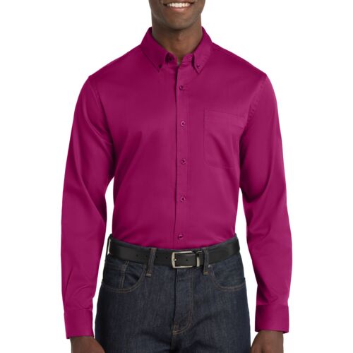 Long Sleeve SuperPro React ™ Twill Shirt Thumbnail