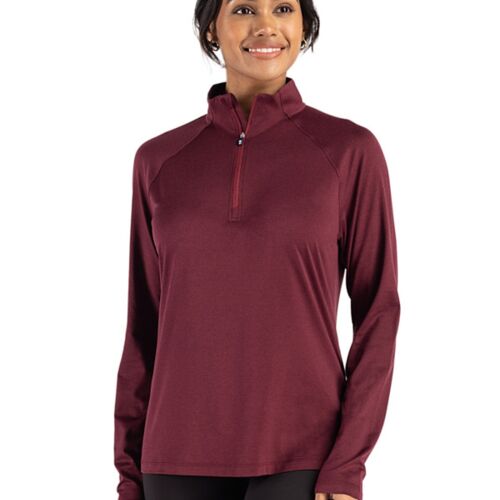 Cutter & Buck Coastline Epic Comfort Recycled Womens Quarter Zip Thumbnail
