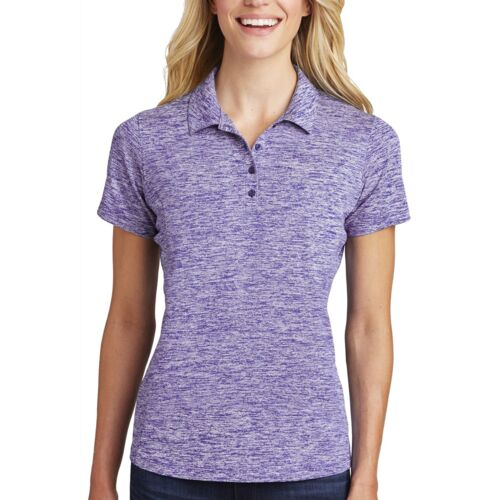 ® Ladies PosiCharge ® Electric Heather Polo Thumbnail