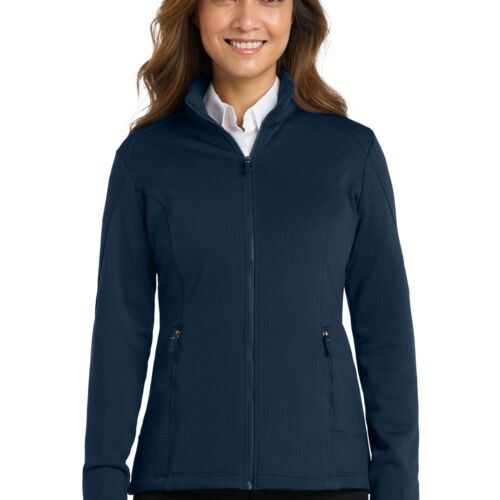 ® Ladies Grid Fleece Jacket Thumbnail